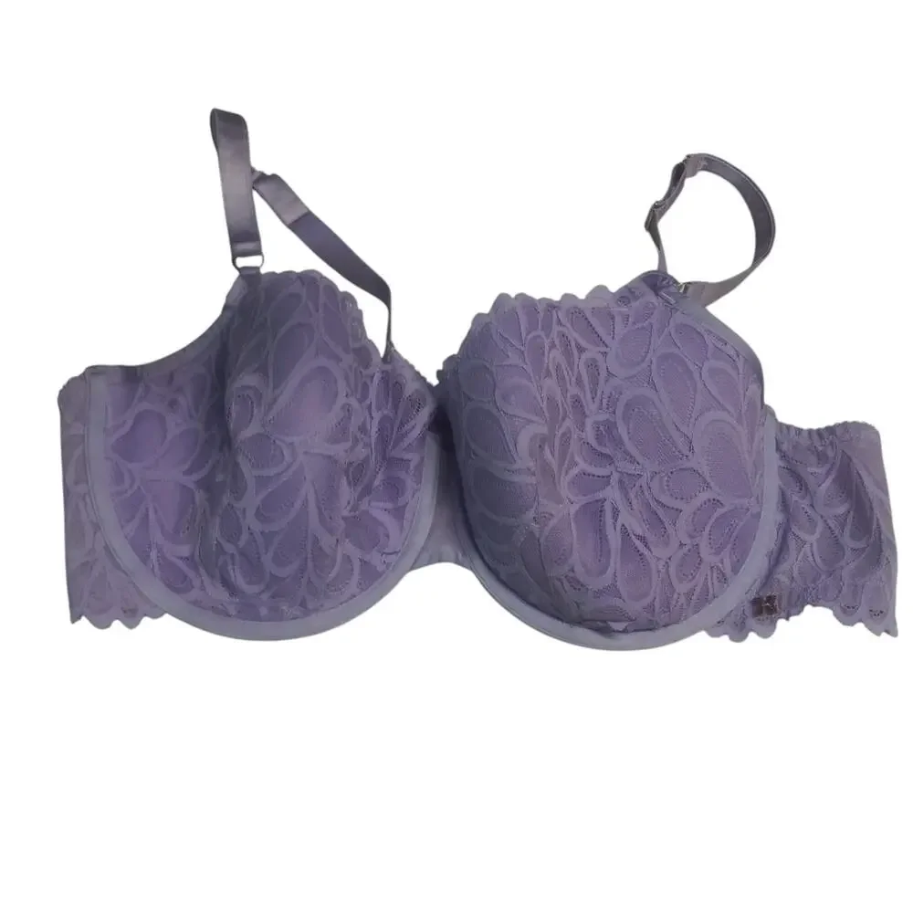 Savage X Fenty Savage Not Sorry Lightly Lined Lace Balconette Bra Size 44DD
